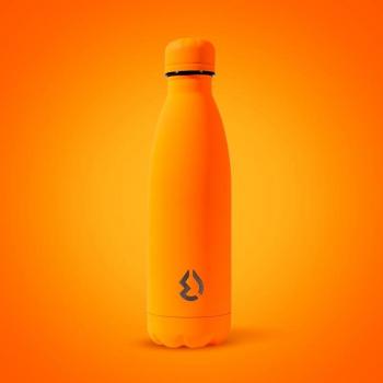 Botella Térmica Fluor Naranja 500ml - Mantiene el frío por 24 horas y el calor por 12 horas
