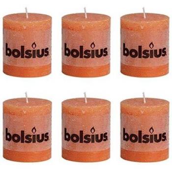 Bolsius Vela del Pilar Rústica 80 x 68 mm 6 Piezas Naranja