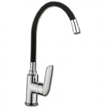 Grifo Monomando de Fregadero Pluvia Bari con Caño Flexible Negro MT9011-14B