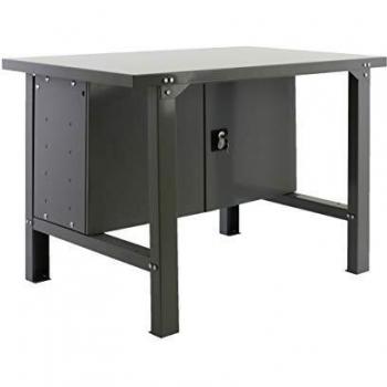 Banco de trabajo industrial con armario BT6 Simonwork Metalic Gris Simonrack 830x1200x730 mms - banco de trabajo resistente 800 Kgs de capacidad por estante