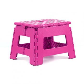 Taburete Plegable Multiusos Antideslizante para Cocina o Baño - Reposapiés para Niños - Alto 22 cm x Largo 29 cm x Ancho 22 cm (6 Colores)