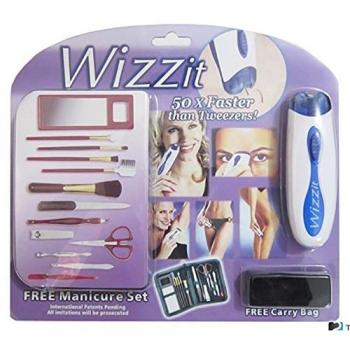 Removedor de pelo electrico cara/cuerpo WIZZIT-MUJER con set de manicura