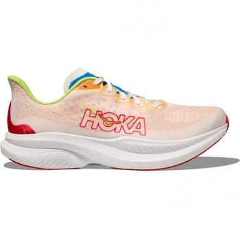 Hoka Mach 6 Men's Running Shoes - White/Red, Size EU 41 1/3
