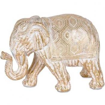 Elefante Decorativo de Resina 20cm en Tonos Dorados Sabanah