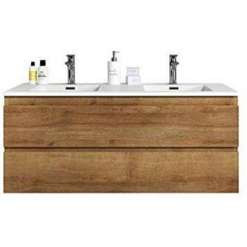 Mueble de baño Angela 120 cm Roble - Armario con lavabo