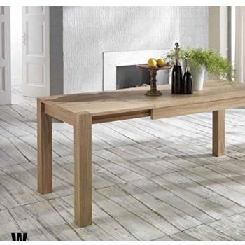 Mesa Extensible 140-190 x 80 cm - Madera Chapada en Roble Marrón