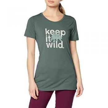 Columbia Mujer Camiseta, Outdoor Elements III Tee, Poliéster, Verde