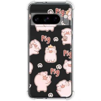 Funda Antigolpes de Silicona para Google Pixel 8 Pro 5G con Diseño de Cerdos