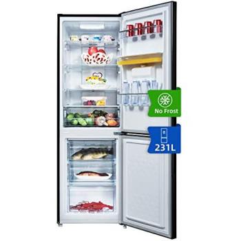 Frigorífico Combinado CHiQ FBM228NE4DE - 231 Litros - No Frost - Multi-Air Flow - Dispensador de Agua - Acero Inoxidable Oscuro