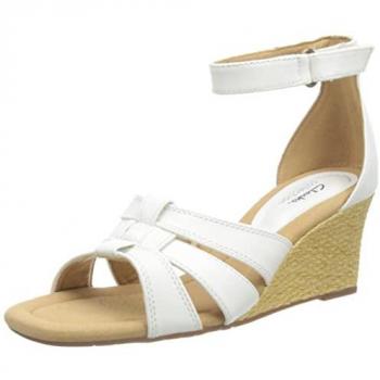 Sandalias de Mujer Clarks Kyarra Joy de Piel Blanca, Talla 37 EU