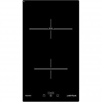 Placa de Inducción Airlux ATI322BK 30cm 3000W Negra con 2 Zonas y Seguridad para Niños