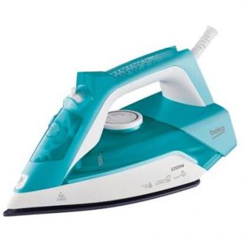 Plancha de Vapor Beko SIM3122T 2200W Suela Cerámica 140g/min Azul Claro