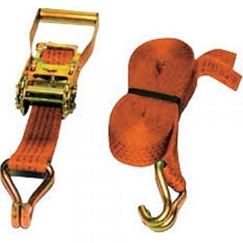 Correa de Amarre Dolezych 6m x 50mm con Carraca y Gancho Redondo, Capacidad de Carga 2500 daN
