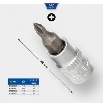 Broca de impacto Brilliant Tools BT020992, 1/4, PH2, cruz, insertable