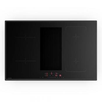 Placa de Inducción Híbrida Klarstein Velaire con Campana Extractora Integrada 80cm 8400W Minimalista y Potente