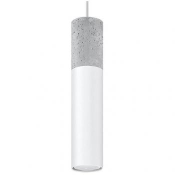 Lámpara Colgante BORGIO 1 Acero y Cemento Blanco Gris, GU10, LED, Suspendida 105cm Sollux Lighting Persian Indigo