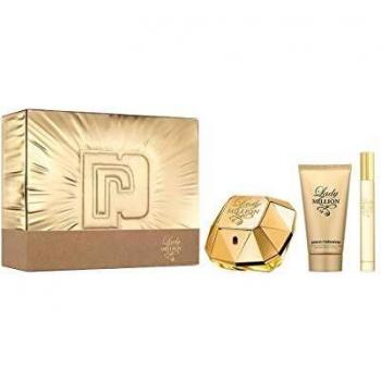Conjunto de Lujo Lady Million Paco Rabanne EDP 50ml, Loción Corporal 75ml y Miniatura