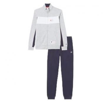 Chándal Champion Legacy Retro Sport B (306861) - Ultralight Soft Compact Powerblend Fleece High-Neck Chándal Deportivo, Gris, para Hombre y Niños de 13-14 años