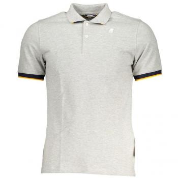 K-Way Gray Cotton Polo Shirt - Short Sleeves, Male, Size S