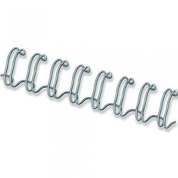 Fellowes CRC53279 - Pack de 100 canutillos tipo wire, doble espiral, paso 3:1, 34 agujeros, 10 mm, plata