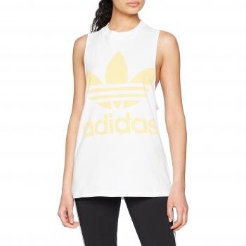 adidas Trefoil Camiseta sin Mangas, Mujer, Blanco