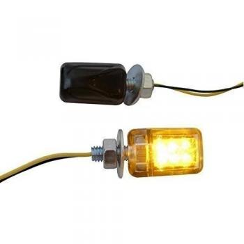 Universal para Moto Marca E Negro Micro Indicadores LED Intermitentes
