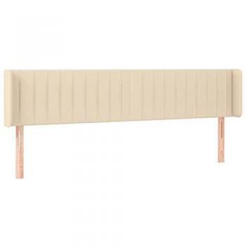 Cabecero LED Tapizado en Tela Crema 163x16x78/88 cm