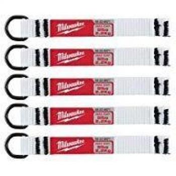 Juego de 5 Correas de fijación MILWAUKEE d-Ring - Blanco - 2,2 kg 4932471431