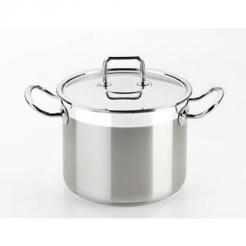 BRA Profesional - Olla con Tapa, 26 cm, Acero Inoxidable 18/10