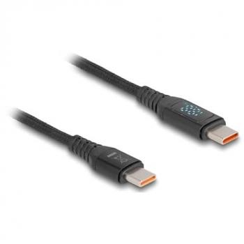Cable de carga y sincronización USB-C a USB-C, 1.2 m, PD 3.1, 140 W, con pantalla de carga