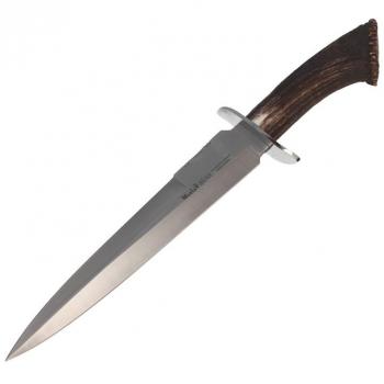 Cuchillo de caza Muela Bear BEAR-24S con puño de asta de ciervo y hoja MOVA de 24,5 cm + regalo sorpresa