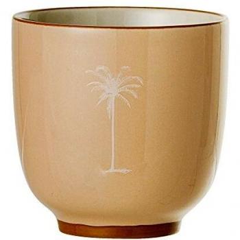 Bloomingville Taza Palmera de loza anaranjada