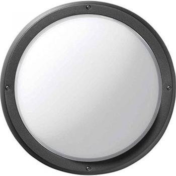Plafoniera Eko 26 de Pared y Techo E27 en Tecnopolímero Negro Gofrado