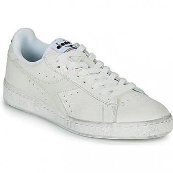 Diadora Unisex Low-Top Sneakers in Synthetic Leather, White, Size: 4 UK / Size: 5 US