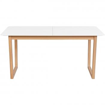 Mesa de comedor extensible Miliboo madera clara y blanco L160-240 cm LAHO