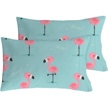 Funda de almohada Flamingos 50x80 cm 100% algodón 144 hilos