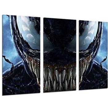 Set de 3 cuadros decorativos Venom y Spiderman, impresión digital sobre madera, estilo Marvel, XXL
