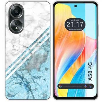 Funda de Silicona para Oppo A58 4G con Diseño de Mármol 02
