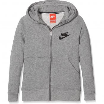 Nike G NSW MDRN Hoodie FZ GFX - Sudadera para niña, color gris, talla XS