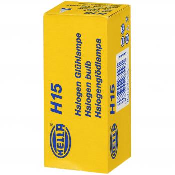 HELLA 8GJ 168 119-001 Lámpara - H15 - Standard - 12V - 55/15W - Tipo de portalámpara: PGJ23t-1 - caja - Cant.: 1