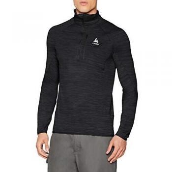 Odlo Midlayer 1/2 Zip Steam Forro Polar, Hombre, Negro