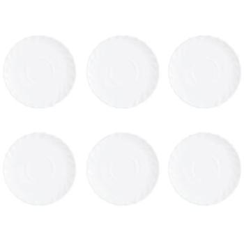 Plato Taza Opal 16CM Blanco Brillo Arcoroc Trianon - Apto Microondas, Resistente al Choque Térmico, Fabricado en Francia, Reciclable