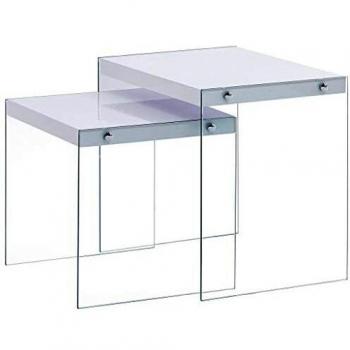 SengentoStyle 2-delige Tafeltjesset MDF wit