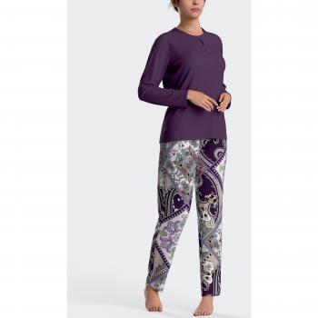 Impetus Pijama de mujer larga con estampado oriental VIOLETA