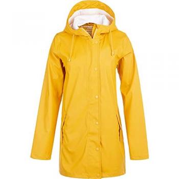 Women's Waterproof Jacket Weather Report Petra Size 42, Yellow with 5,000 mm Water Column