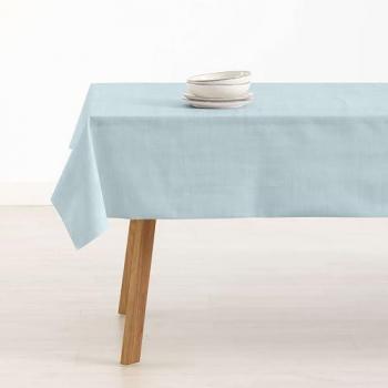 Mantel Belum Azul 300 x 155 cm Liso, antimanchas, tacto extrasuave, color azul, 100% Made in Spain, tejido 100% algodón orgánico