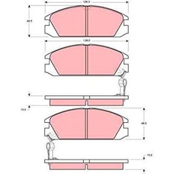 Juego de pastillas de freno TRW GDB925 con características de alta calidad, diseño optimizado para un rendimiento superior, reducción del ruido y vibraciones, compuesto de materiales que garantizan una larga vida útil y excelente capacidad de frenado 