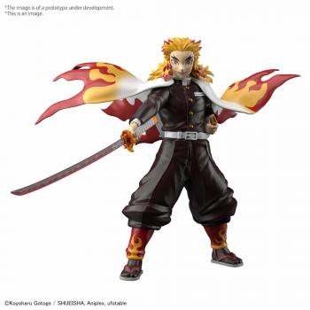 Demon Slayer Kyojuro Rengoku Model Kit - Color-Coded Plastic Figure Set