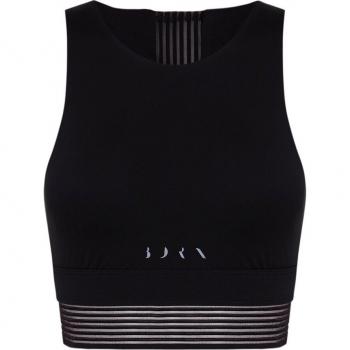 Top Deportivo Cropped Halter Mesh Sakra Black de Born Living Yoga con Sujeción Alta