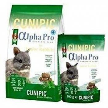 Cunipic Alpha Pro Comida Conejo Junior 2KG, Negro, Mediano, 2000